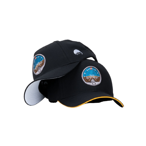 Gorra Negra con frajanas amarillas Horizonte FLY STORE GT