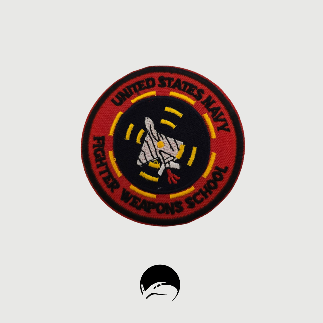 Maglietta Top Gun Fighter Weapons School Nera, Taglia Grande E Alta, Uomo