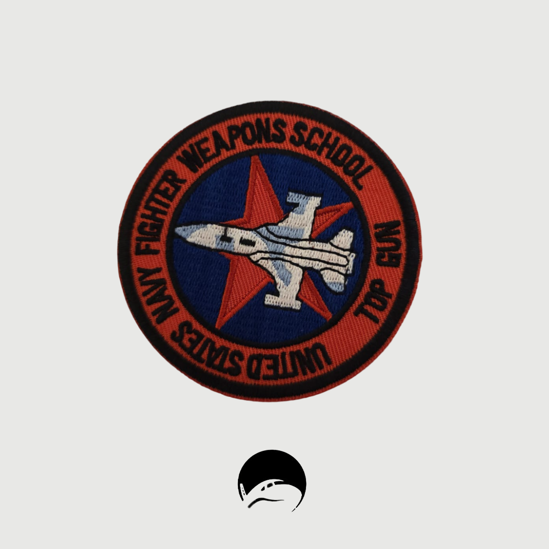 PARCHE TOP GUN WAPONS FONDO AZUL ESTRELLA ROJA