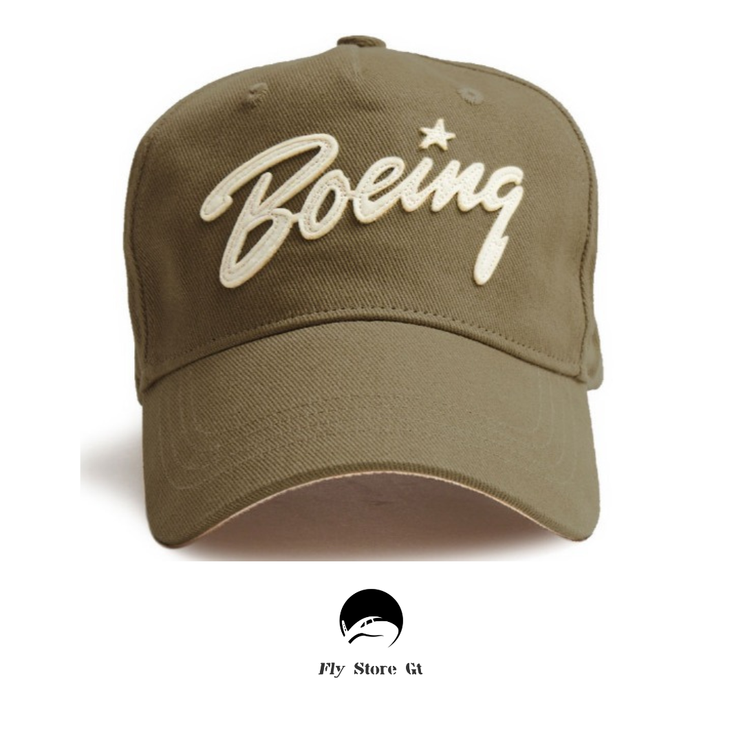 Red canoe script hat Khaki