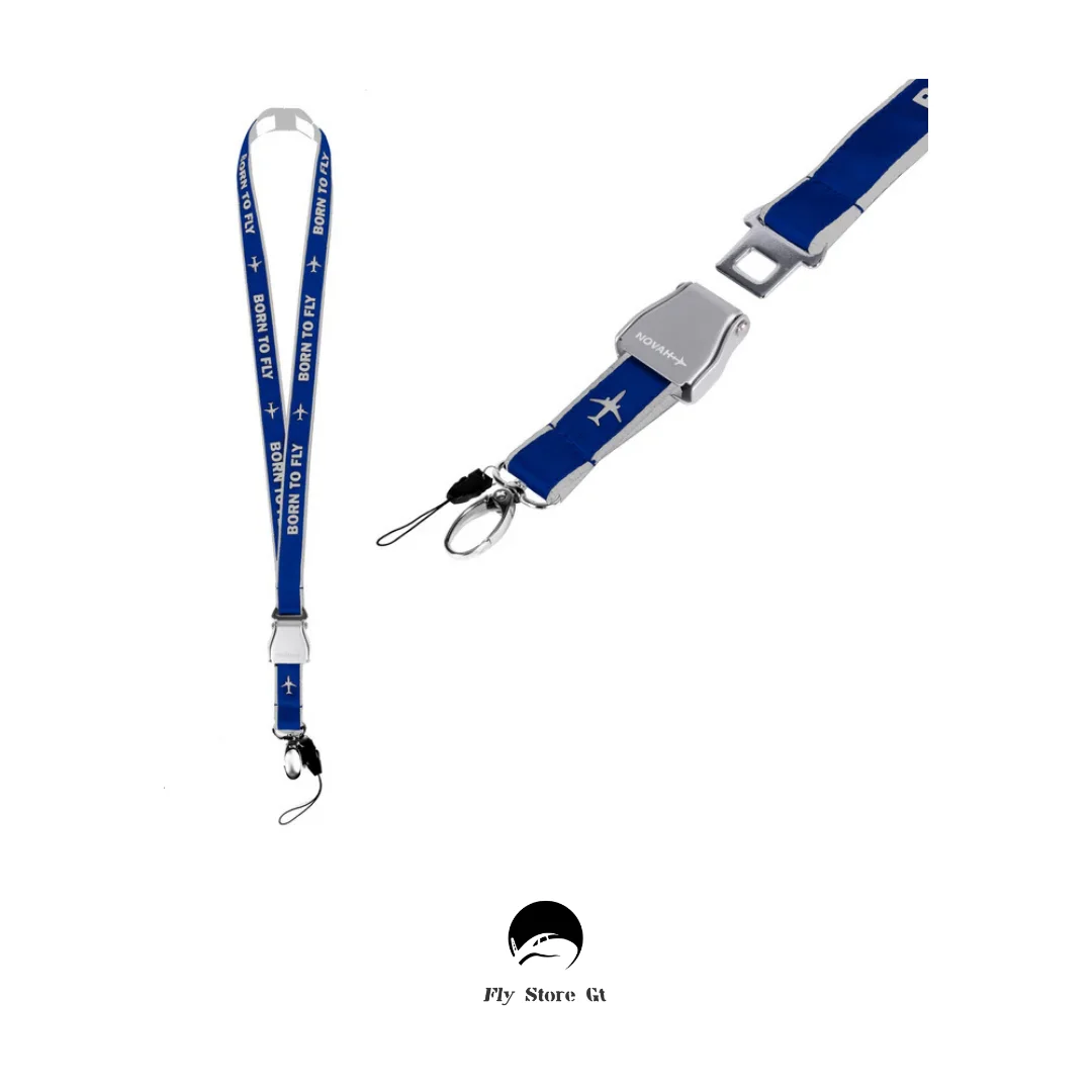 LANYARD BORN TO FLY MARCA NOVAH (AZUL)